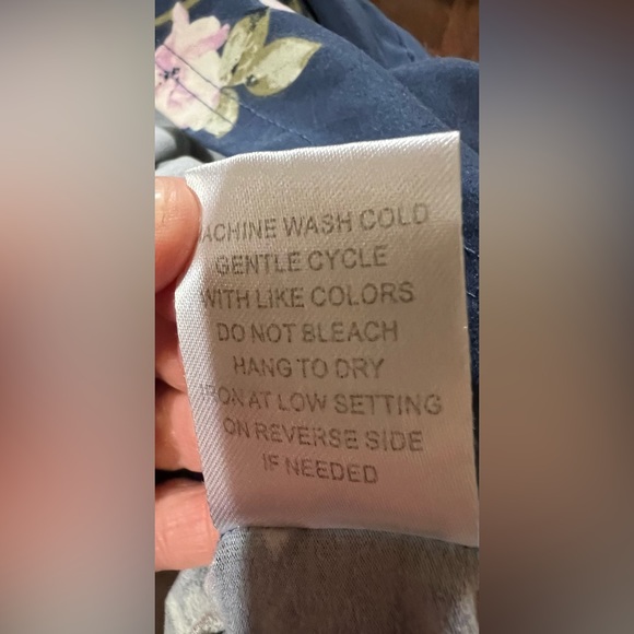 Plus size Stella Tweed shirt, top, blue floral, blessed, size 2X - Picture 8 of 8